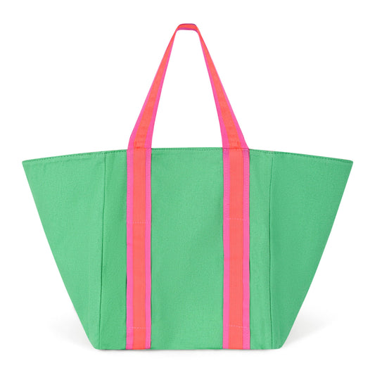 SMALL | KIDS BRIGHT GREEN BEACH BAG