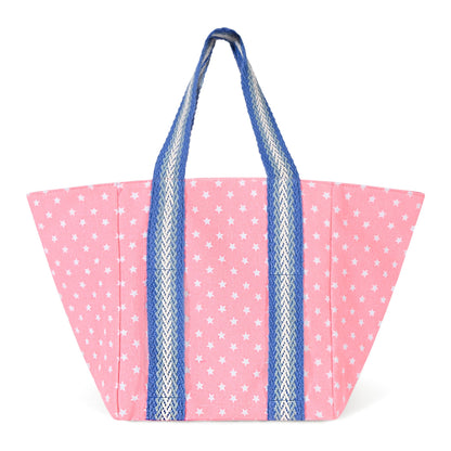 SMALL | KIDS PINK STARRY BEACH BAG