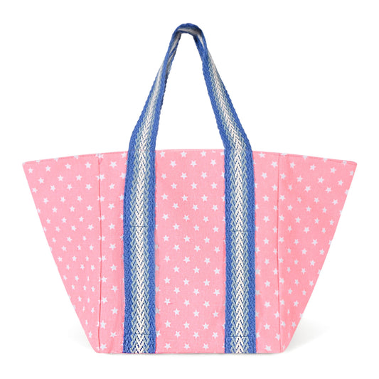 SMALL | KIDS PINK STARRY BEACH BAG