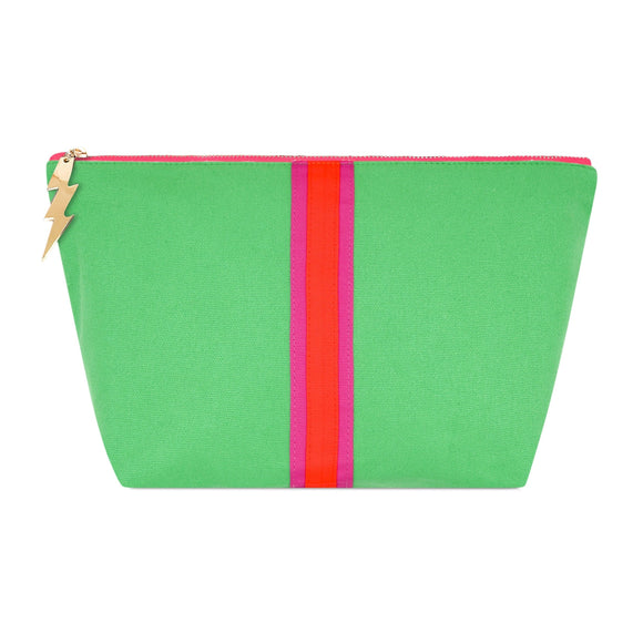 LARGE LUCKY STRIPE BAG - EMERALD