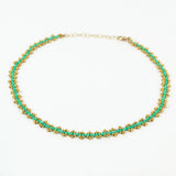 Turquoise beaded choker necklace