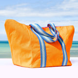 Bolsa de playa de color naranja brillante