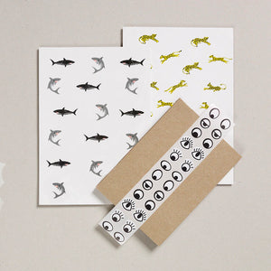 Writing paper set - Sharks & Leopards