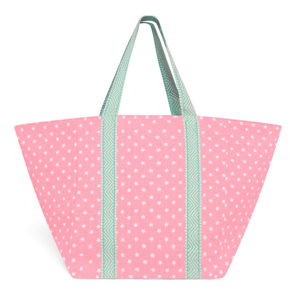 PINK STARRY BEACH BAG