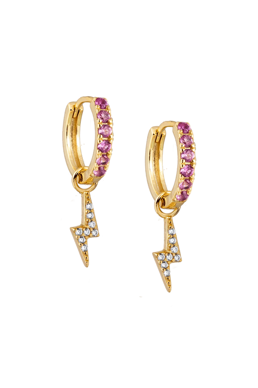 Boucles d'oreilles en cristal avec breloques en forme de cœur en cristal