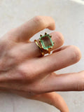 Claw Ring - Rectangular - Soft Green