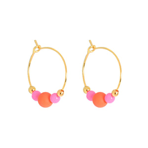 COLOURPOP EARRINGS - HOT PINK/ORANGE