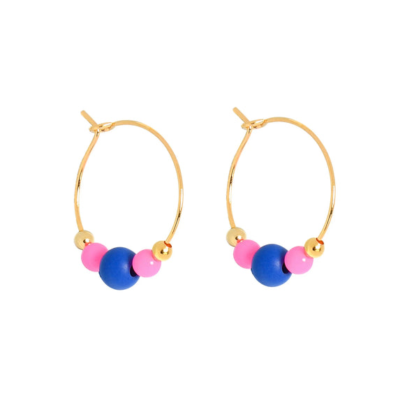 COLOURPOP EARRINGS - PINK/NAVY