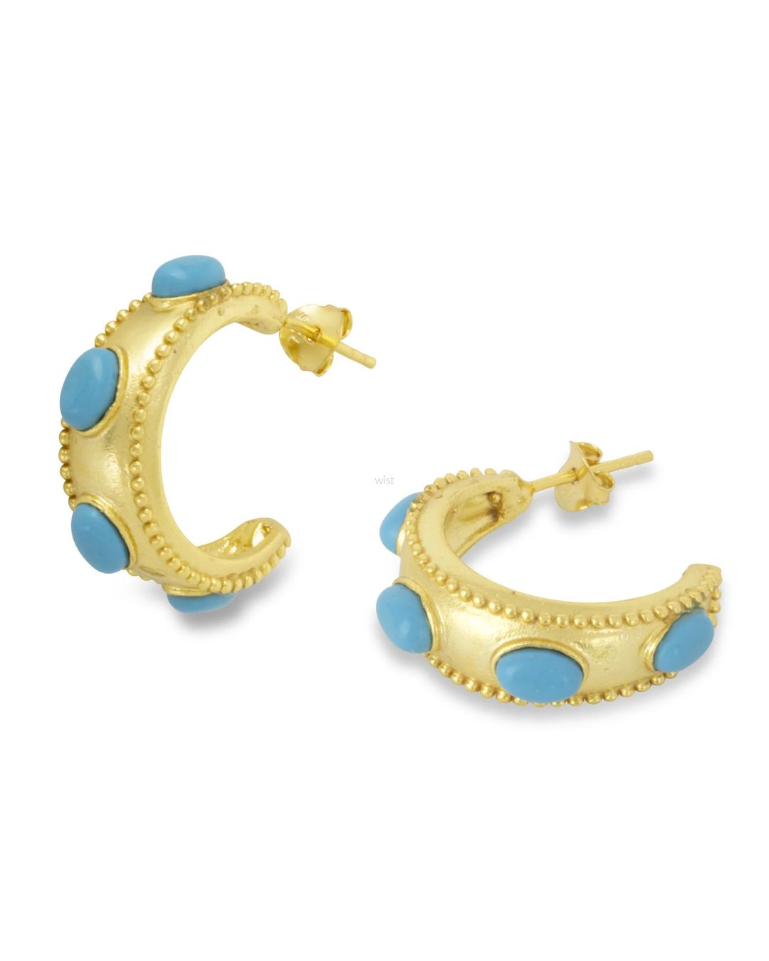 Pequeños aros de turquesa 