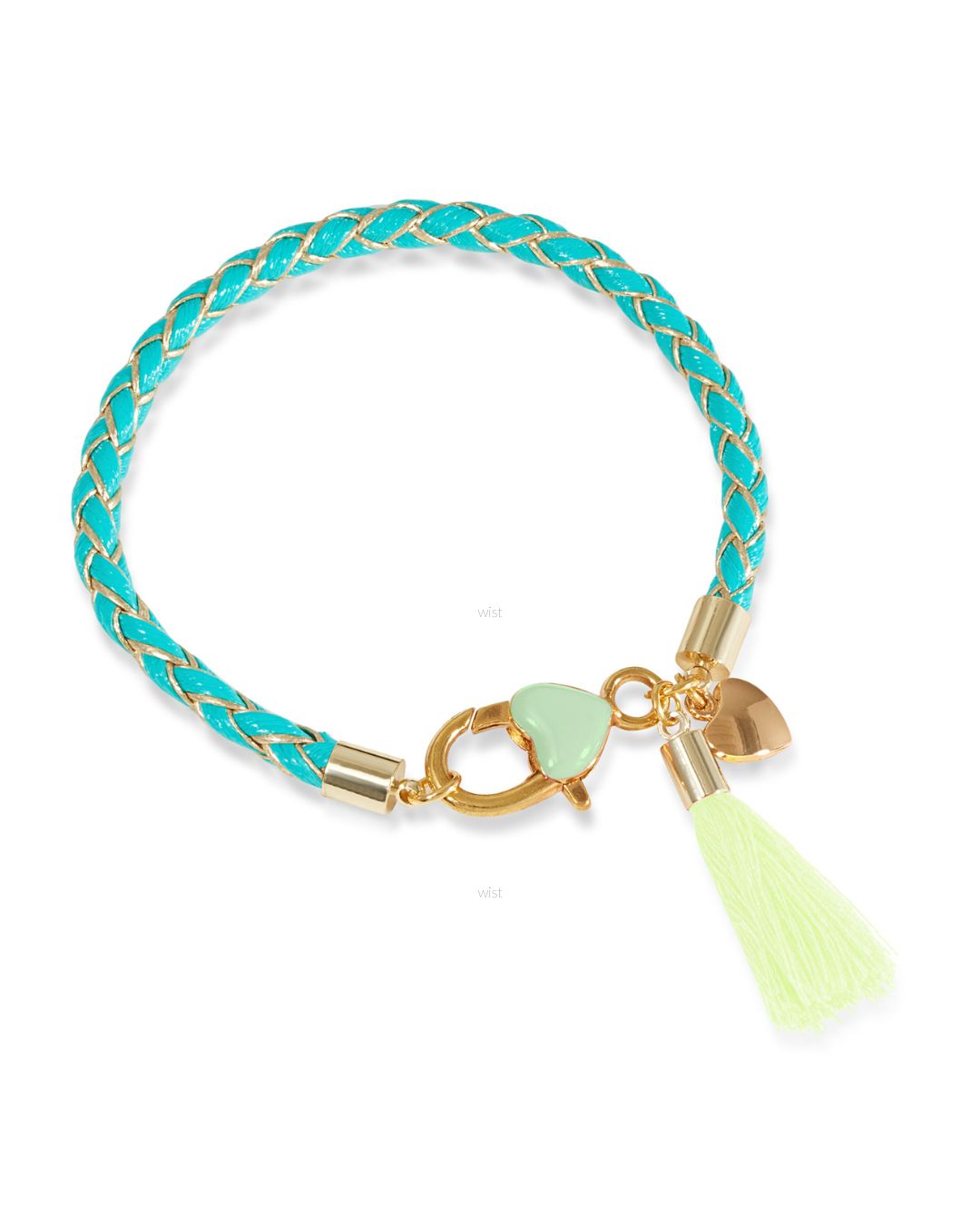 Pulsera trenzada turquesa 