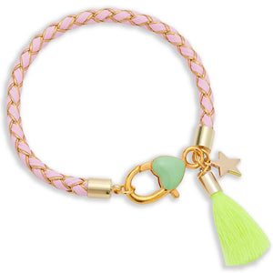 Pale Pink plaited bracelet