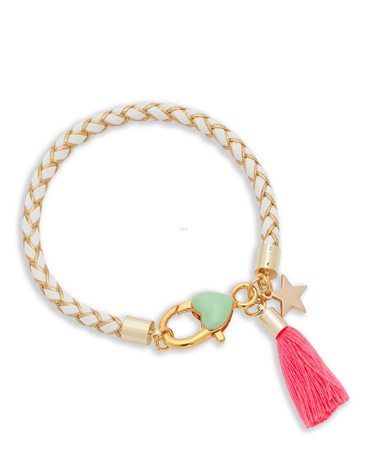 Pulsera trenzada blanca