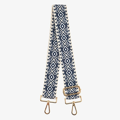 Bag Strap - Woven Navy/Silver