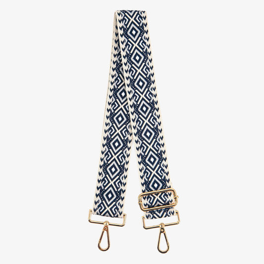 Bag Strap - Woven Navy/Silver