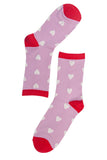 Chaussettes - Rose avec coeurs