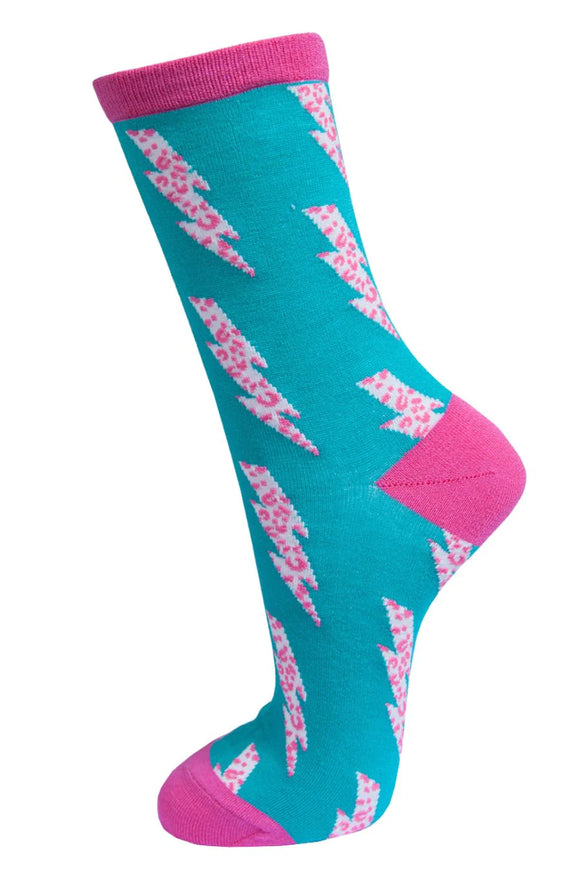 Socks - Turquoise Bolt