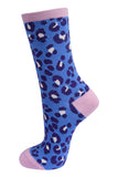 Socks - Blue Leopard