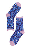 Socks - Blue Leopard