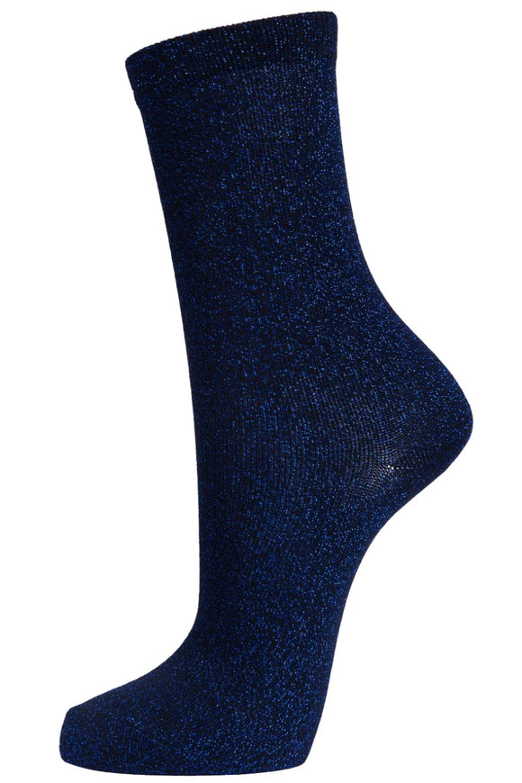 Socks - Royal Blue Glitter