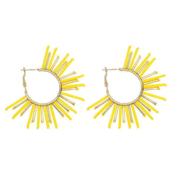 Yellow Spike Earrings