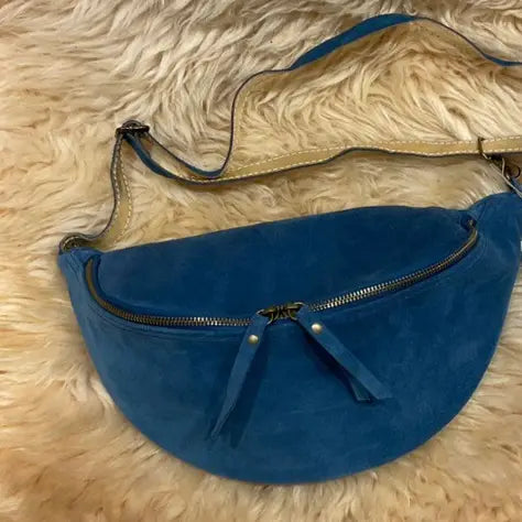 Suede Crossbody Bag - Teal