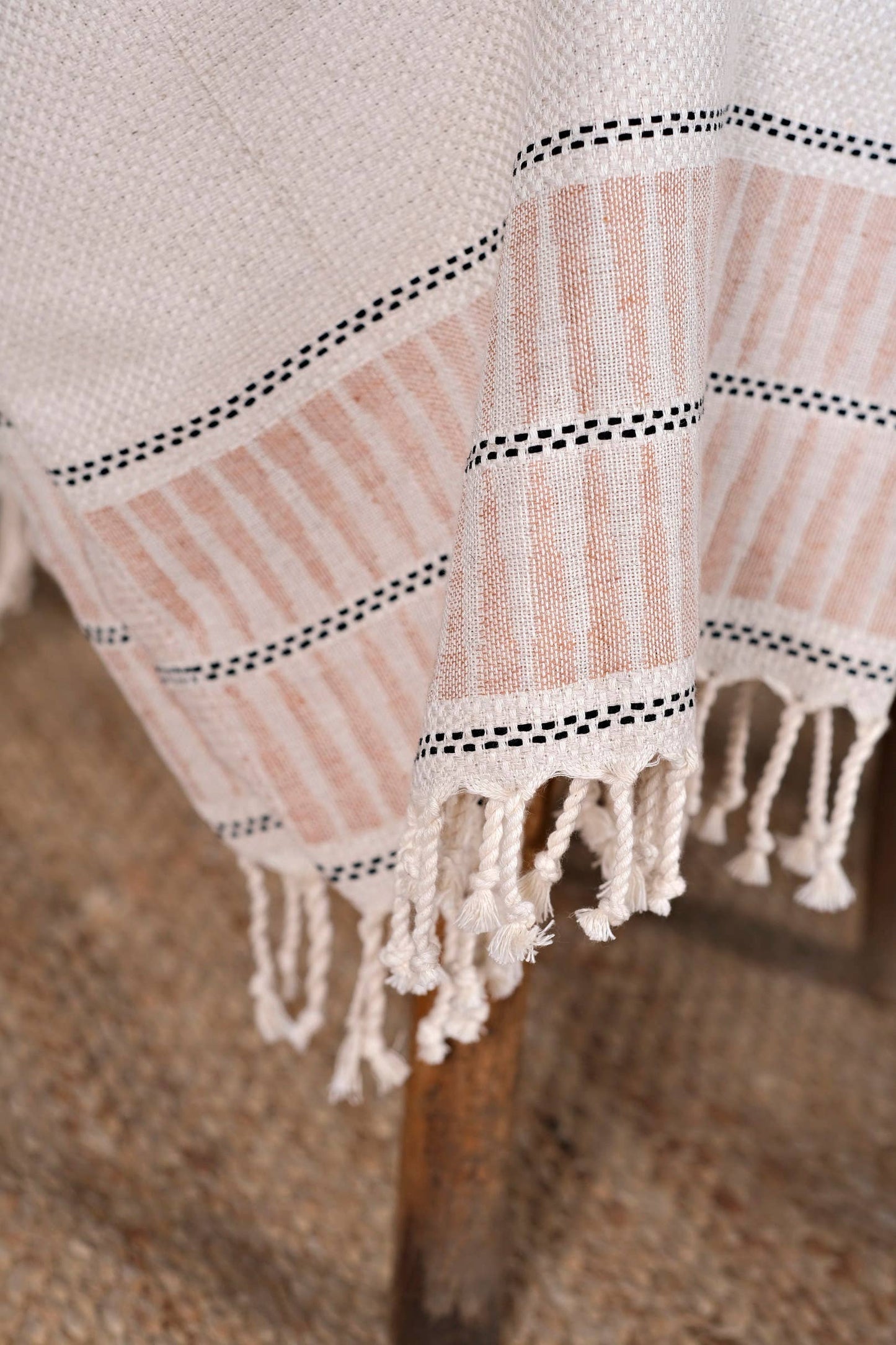 Large Bath Beach Peshtemal Towel - Dusty Rose