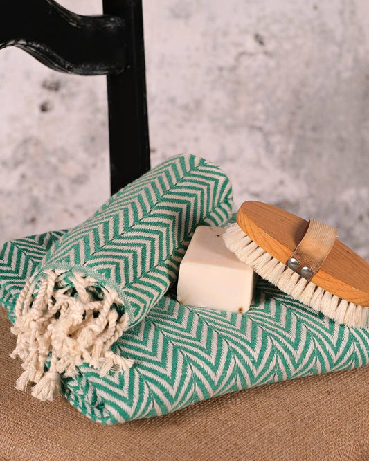 UltraSoft Turkish Cotton Hand Towel - Green