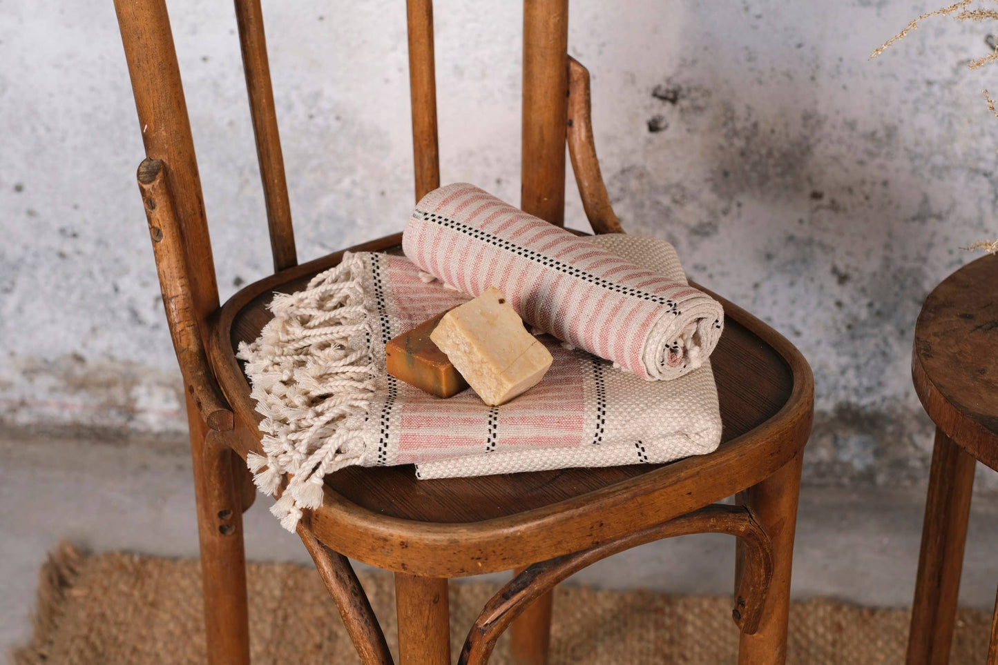 Large Bath Beach Peshtemal Towel - Dusty Rose