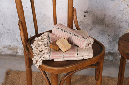 Large Bath Beach Peshtemal Towel - Dusty Rose