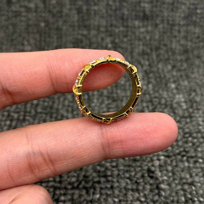 Full X Texture Cubic Zirconia Ring