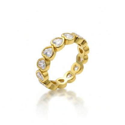 Chunky Hearts Eternity Ring