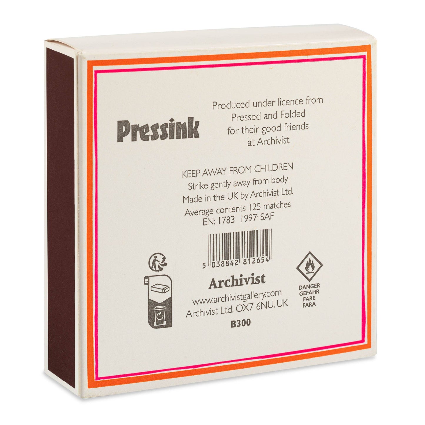 Red Hot Matches by | Square Matchboxes