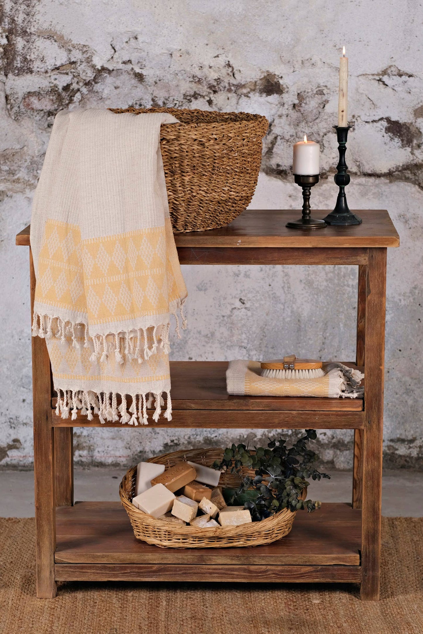 Small Peshtemal Hand Towel - Mustard