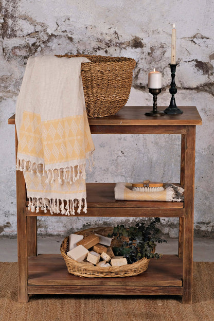Small Peshtemal Hand Towel - Mustard