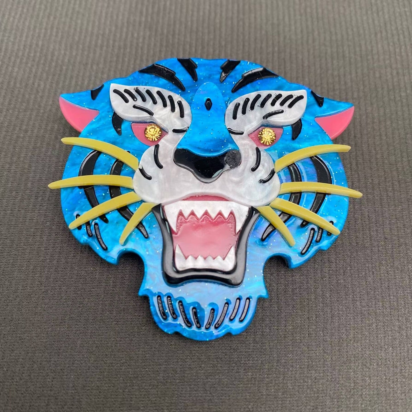 Acrylic Tiger Brooch