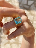 Anillo de cóctel - Azul claro