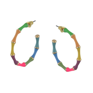 Thin Bambo Earrings - Brights