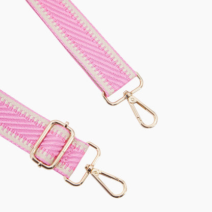 Bag Strap - Pink Weave