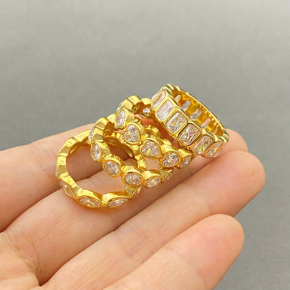 Chunky Hearts Eternity Ring