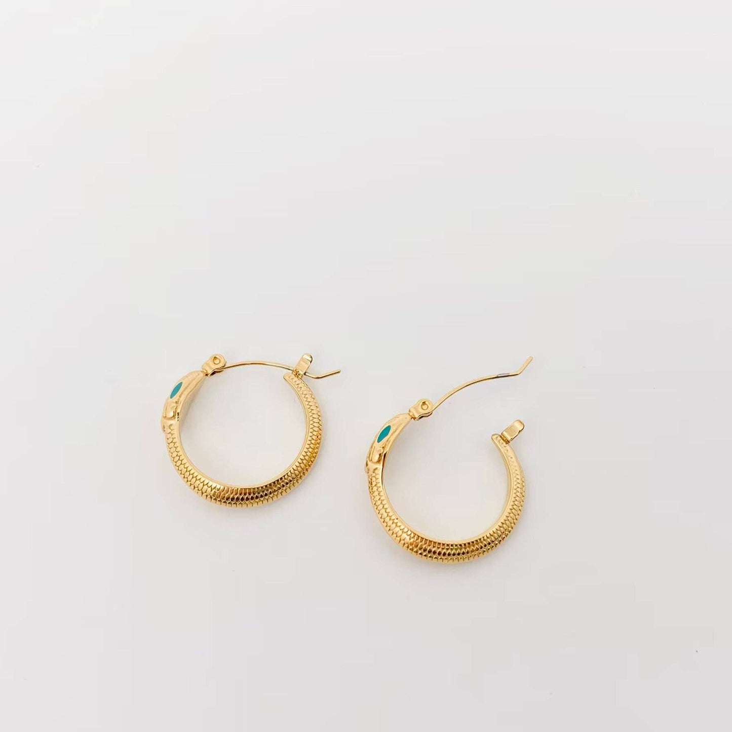 Textured Snake Hoops