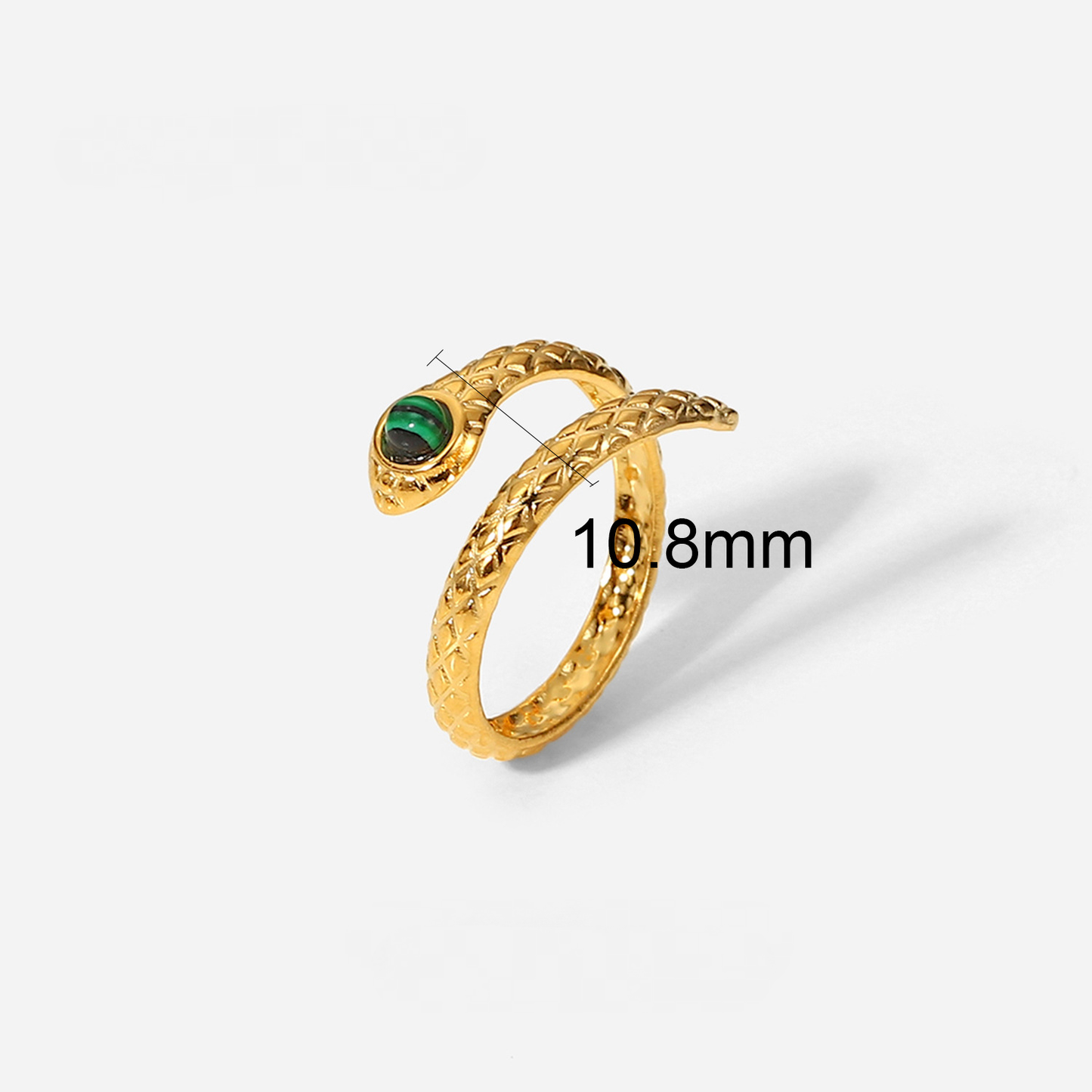 Adjustable Textured Snake Ring