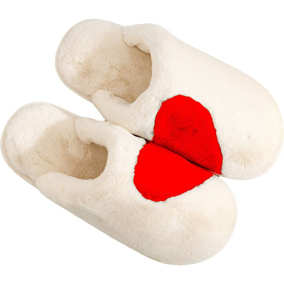 Love Heart Slippers - Cream