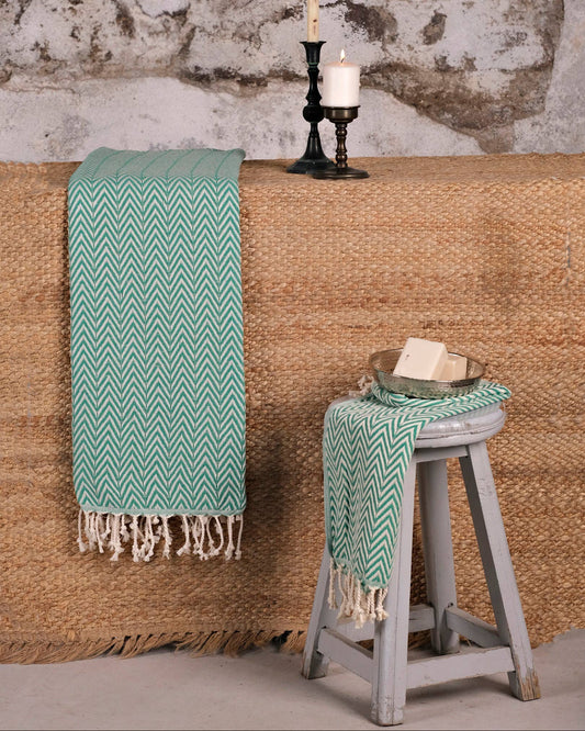 UltraSoft Turkish Cotton Hand Towel - Green