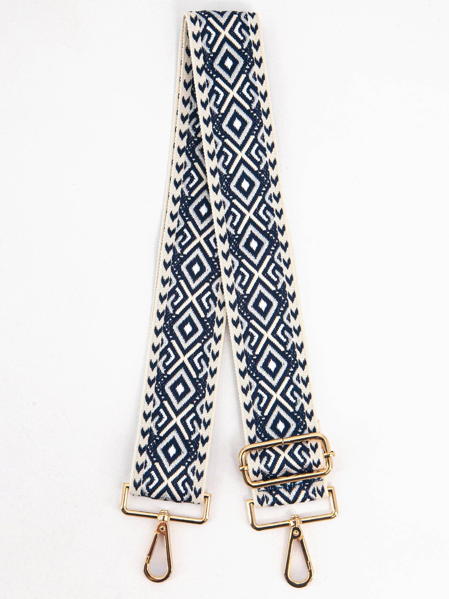 Bag Strap - Woven Navy/Silver