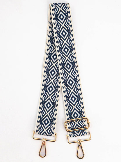 Bag Strap - Woven Navy/Silver