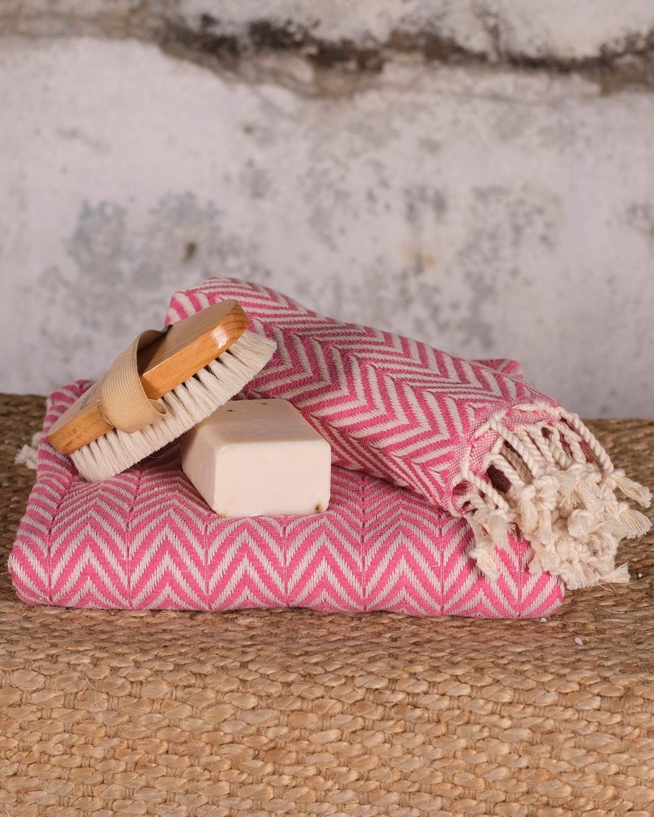 Large UltraSoft Turkish Cotton Bath Beach Towel - Pink