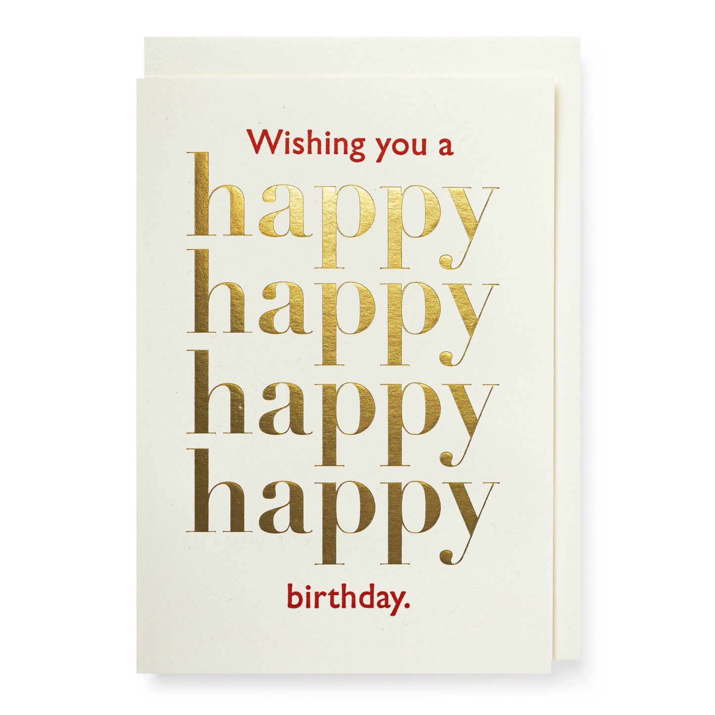 Wishing You A Happy Birthday | Letterpress Cards | Small