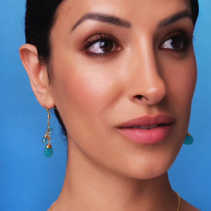 Delicate Turquoise Drop Earrings
