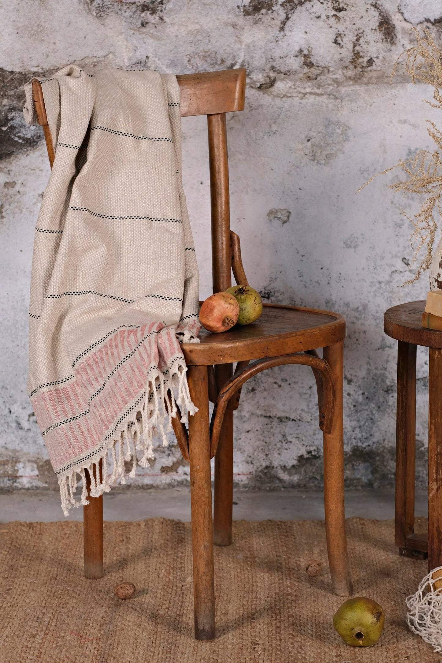 Red/Cream Peshtemal Hand Towel