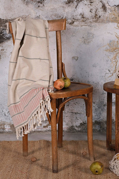 Red/Cream Peshtemal Hand Towel